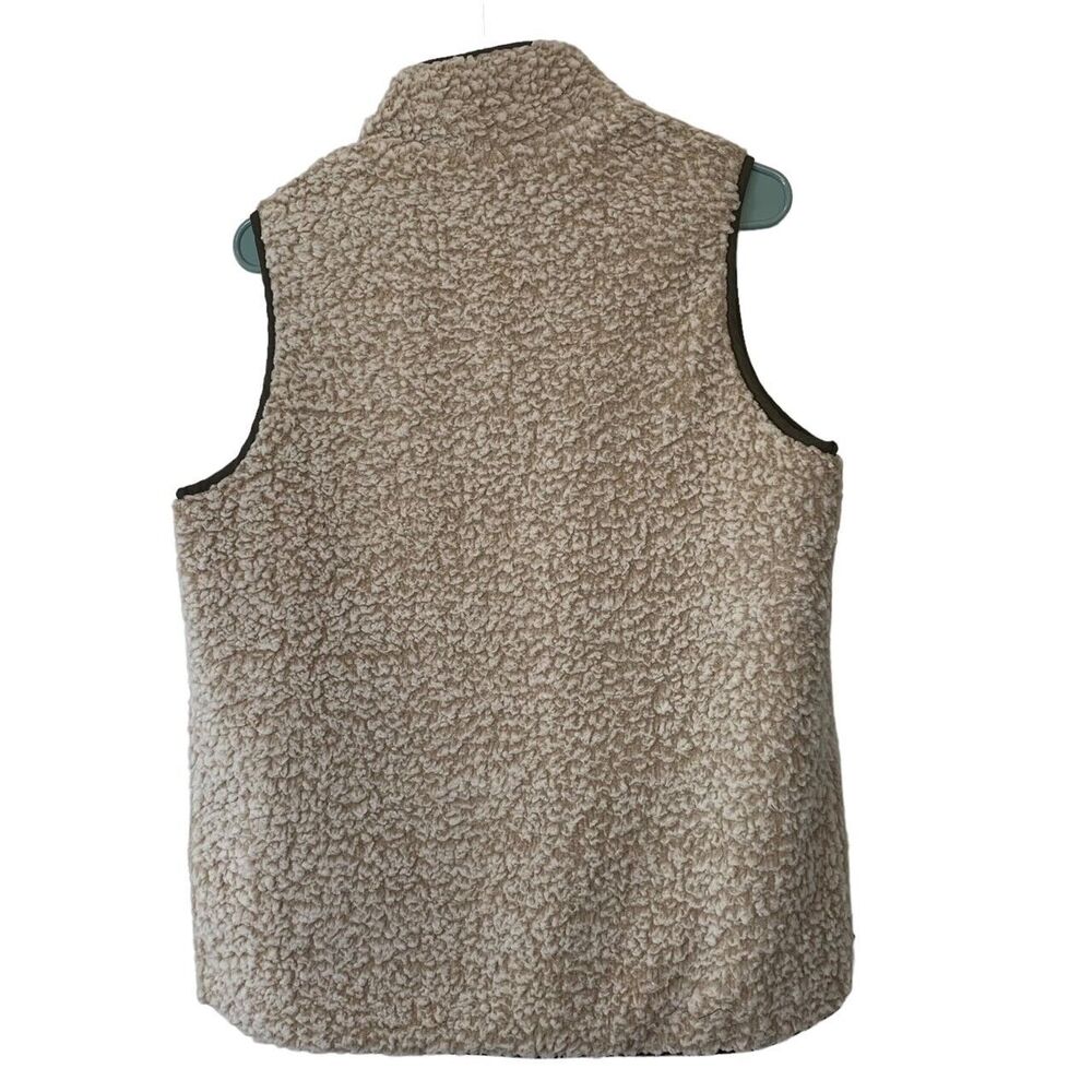 Indigo Soul Reversible Vest Quilted One Side Reverses to Sherpa Side Small NWT - Picture 4 of 16